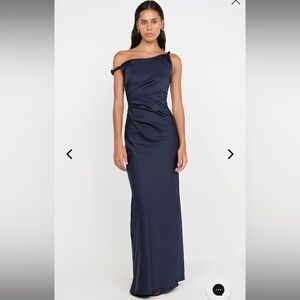 Bec & Bridge | Lunetta Twist Strap Dress Navy 10
